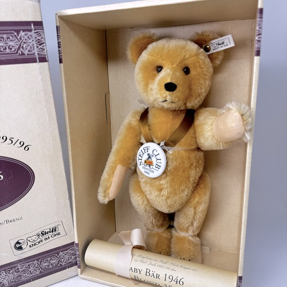 Steiff Other - Steiff Club Edition 1995 STEIFF Baby Bear 1946 BLOND NEW MINT Teddy Bear 14"